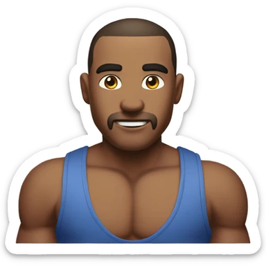 ￼Buff guy with six pack ￼ sticker