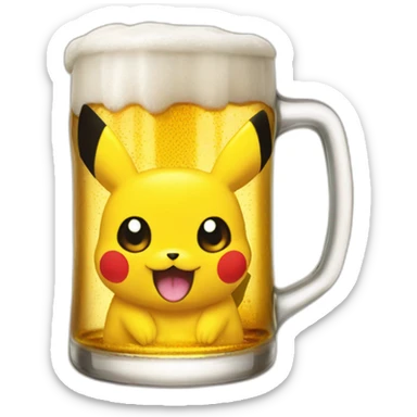 Picachu biere sticker