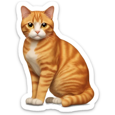 Scotch fold ginger cat sticker