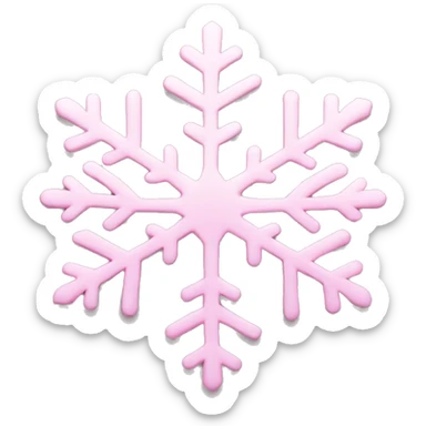 pastel pink snowflake  sticker