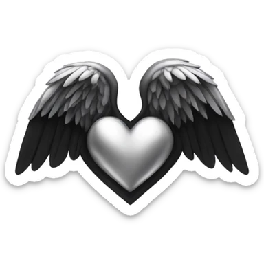 CHROME HEART WITH BLACK WINGS sticker