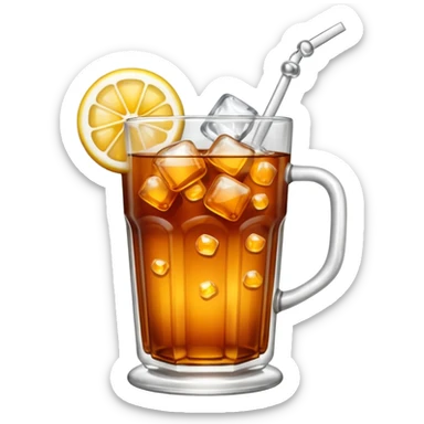 ice tea in glass sticker