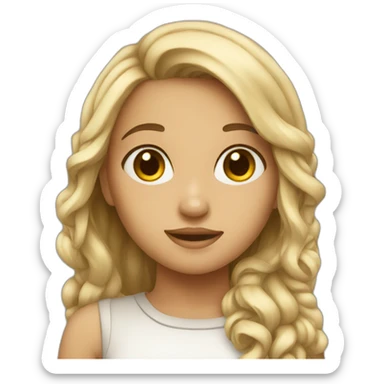 Girl shows class sticker