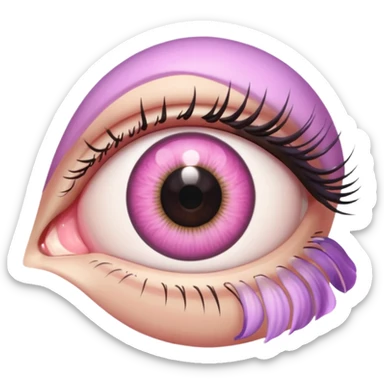 Eye with pink iris sticker