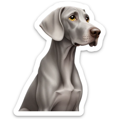 Weimaraner snow sticker