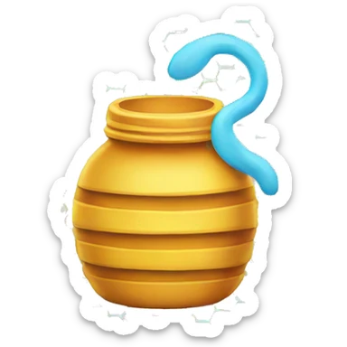  the honey pot emoji but all coloured rainbow sticker