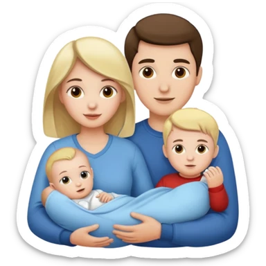 Family Woman Man boy Girl Baby sticker