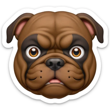 black bulldog Y3 sticker