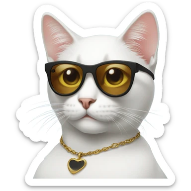 Cat with sunglasses sticker