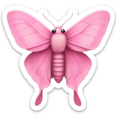 Pink moth sticker