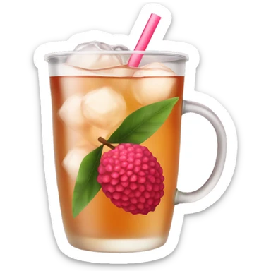 Lychee ice tea sticker
