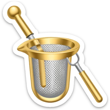 hanndle steel juice strainer sticker