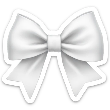 white bow sticker