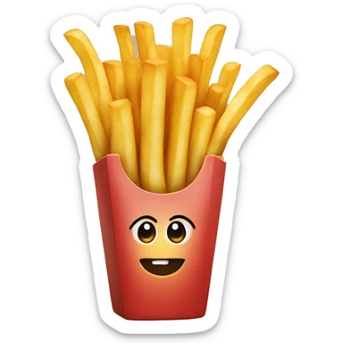 a french fries sticker