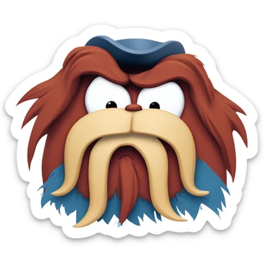 Yosemite Sam Looney Tunes puking vomiting puking vomit barf yaking puke sticker