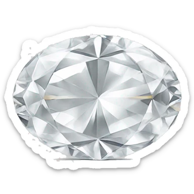 White oval diamond with wrapped in gold sticker
