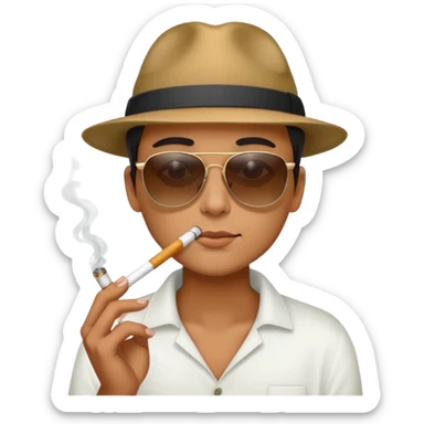 Un sol fumando  sticker