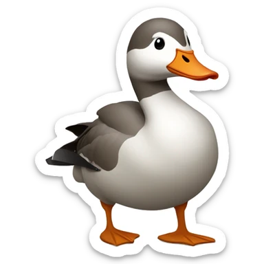 Goose with knife in mouth sticker