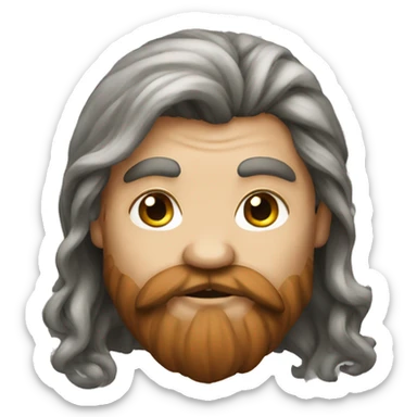 Dwarf with long hair sticker