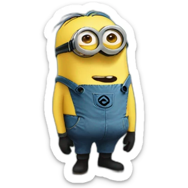 minion in the montains sticker