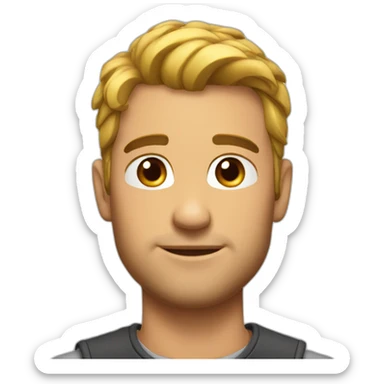 Handsome hunk sticker