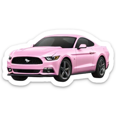 Light pink mustang sports car sticker