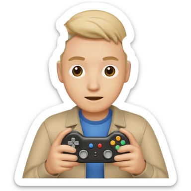 Homme qui joue à la console sticker