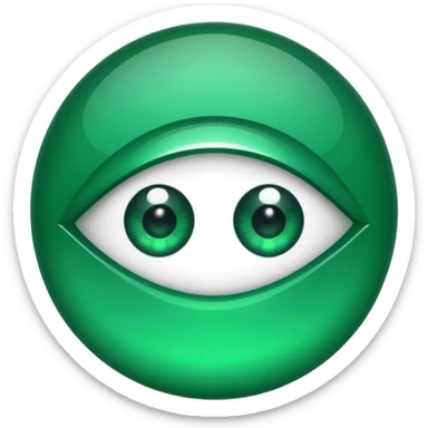 emerald with eyes  sticker