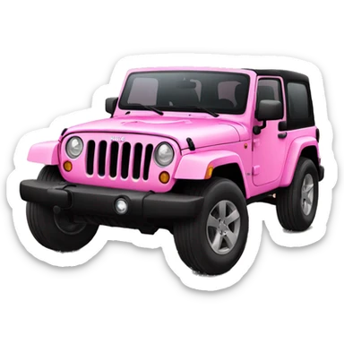 Pink girly modern jeep sticker