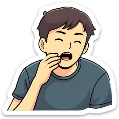 Guy choking himself sticker