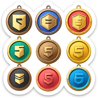 rainbow 6 seige rank medals from broze tom champion to emoji  medals sticker