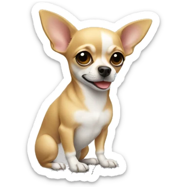chihuahua working in laptop sticker