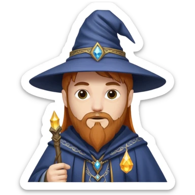 mach mir denn vierten in einem zauberer outfit sticker