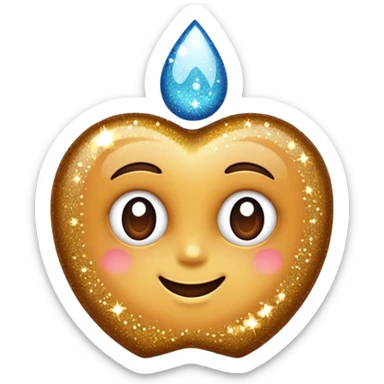 glitter cheap brown sticker