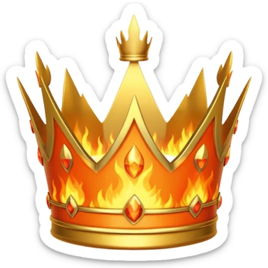 Coroa pegando fogo sticker