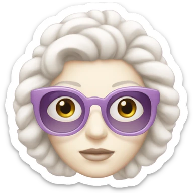 light purple glasses from Chanel sticker