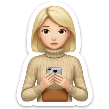 beije turtleneck sweater sticker