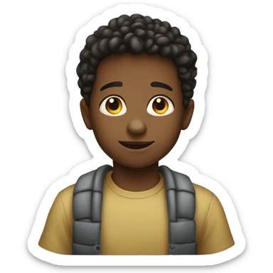 a little boy with co sticker