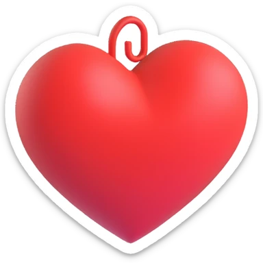 heart, 3d emoji style sticker