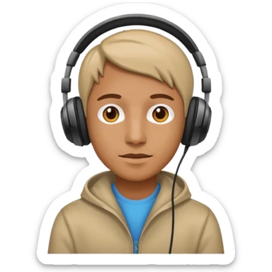 headphones for private listening person sticker