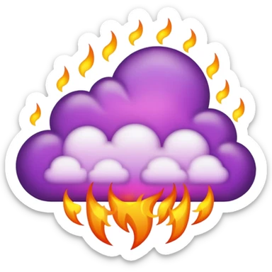 Purple fire emoji sticker