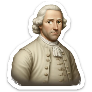 white man from 1600s virginia sticker