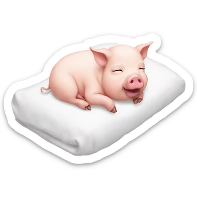 Sleeping baby pig snoring sticker