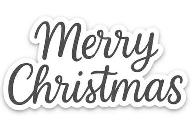 Merry Christmas  text , remove background sticker