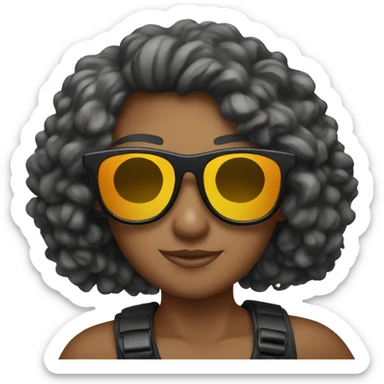 Trendy sunglasses sticker