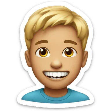 7 year old boy with missing front tooth sticker