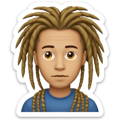 man light skin with dread hair sticker