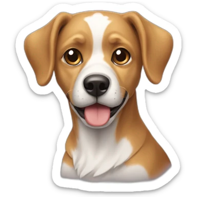 Chien devant une chouette sticker