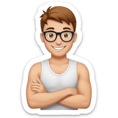 a cool nerd rizzing up a jock sticker