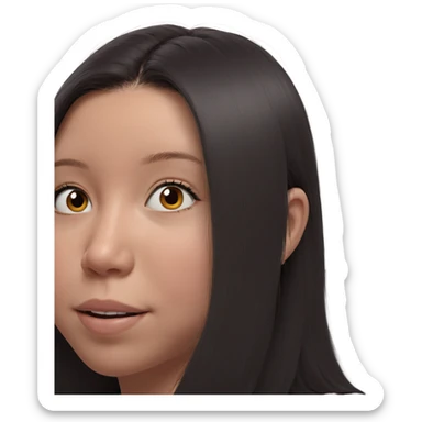 portrait of a girl sticker